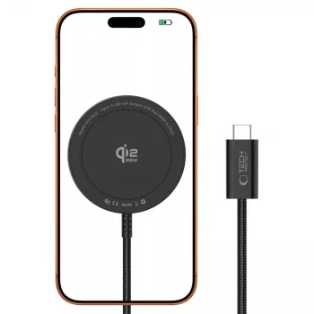 TECH-PROTECT A54 Magnetisches MagSafe kabelloses Ladegerät 25W Qi2.2 Schwarz