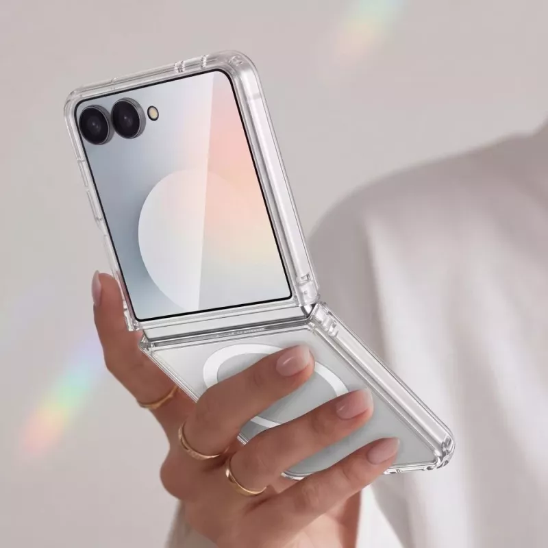 Tech-Protect Flexair Hybrid MagSafe Hülle für Samsung Galaxy Z Flip 8 Transparent