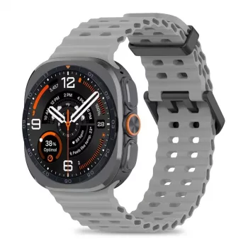Tech-Protect Iconband Pro Silikon Armband für Samsung Galaxy Watch Ultra 1/2 47mm Grau
