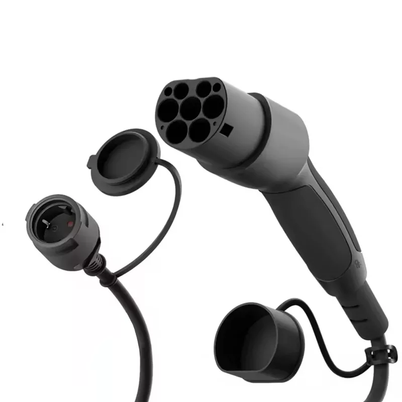 AKYGA AK-SC-E28 Typ-2-auf-Schuko-Adapterkabel für EV-Ladegeräte 16A 0,3m Schwarz