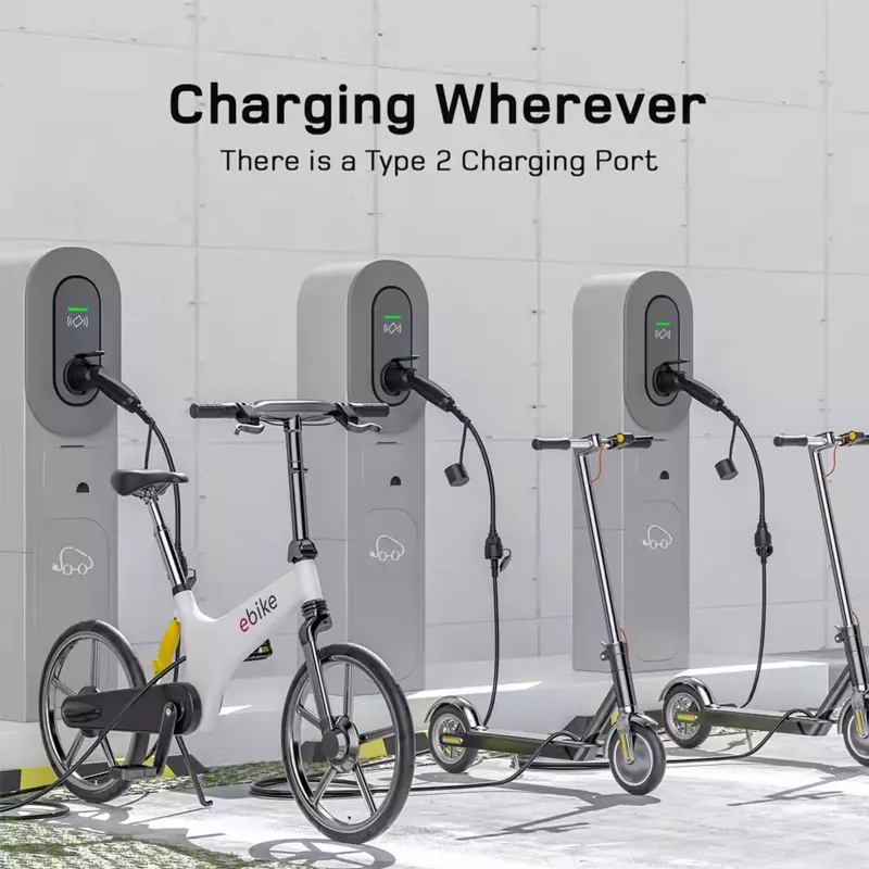AKYGA AK-SC-E28 Typ-2-auf-Schuko-Adapterkabel für EV-Ladegeräte 16A 0,3m Schwarz