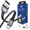 3mk Hyper Cable N-SERIES USB-A auf Lightning 1m 5V/2.4A 12W Schwarz