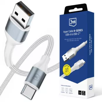 3mk Hyper Cable N-SERIES USB-A auf USB-C 1m 18W Weiß