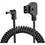 Newell D-Tap auf DC 5,5x2,5mm Spiralkabel, 90cm, Schwarz