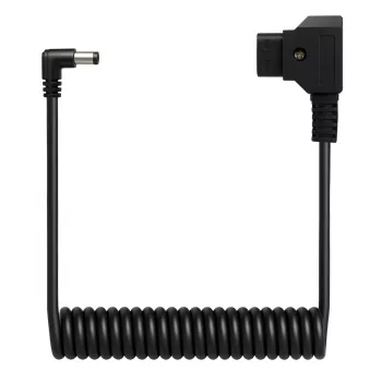 Newell D-Tap auf DC 5,5x2,5mm Spiralkabel, 90cm, Schwarz
