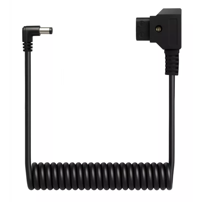Newell D-Tap auf DC 5,5x2,5mm Spiralkabel, 90cm, Schwarz