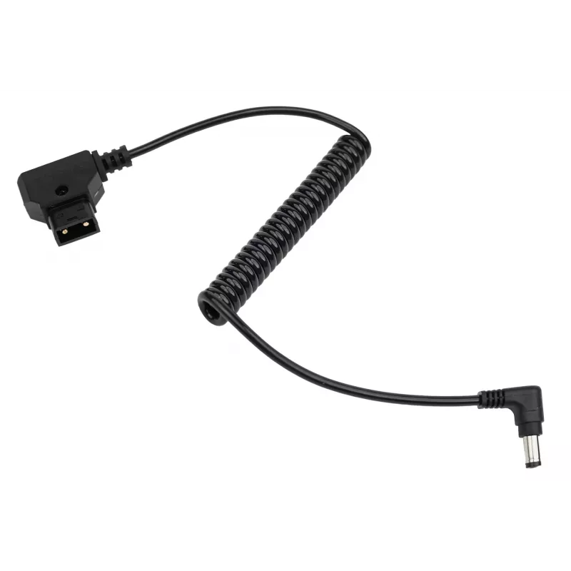 Newell D-Tap auf DC 5,5x2,5mm Spiralkabel, 90cm, Schwarz