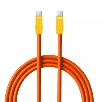 Newell USB-C auf USB-C Kabel 100W, 2m, Silikon, Orange-Gelb