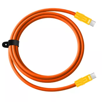 Newell USB-C auf USB-C Kabel 100W, 2m, Silikon, Orange-Gelb