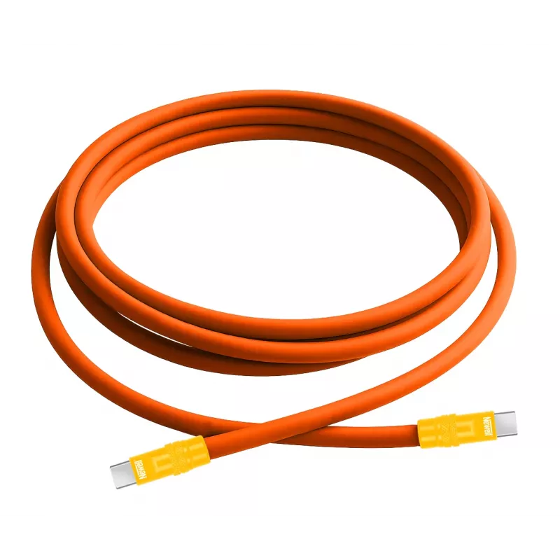 Newell USB-C auf USB-C Kabel 100W, 2m, Silikon, Orange-Gelb
