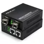 Qoltec Bidirektionaler Media-Konverter-Switch Ethernet 2x RJ45 2x SFP | 1000Mb/s | 5V
