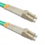 Qoltec LC/UPC auf LC/UPC 2,0 m türkisfarbenes OM3-Multimode-Duplex-Glasfaser-Patchkabel