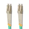 Qoltec LC/UPC auf LC/UPC 2,0 m türkisfarbenes OM3-Multimode-Duplex-Glasfaser-Patchkabel