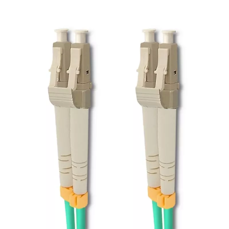 Qoltec LC/UPC auf LC/UPC 2,0 m türkisfarbenes OM3-Multimode-Duplex-Glasfaser-Patchkabel
