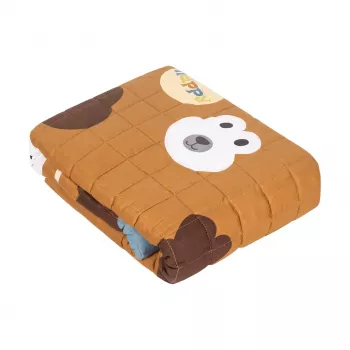 REBEL Gewichtsdecke Premium-Baumwolle Sensorische Decke für Kinder 100x150 cm 4 kg Kaninchenmuster