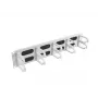 Lanberg 19 Zoll 2U Typ B horizontaler Kabelorganisator, Grau