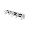 Lanberg 19 Zoll 2U Typ B horizontaler Kabelorganisator, Grau