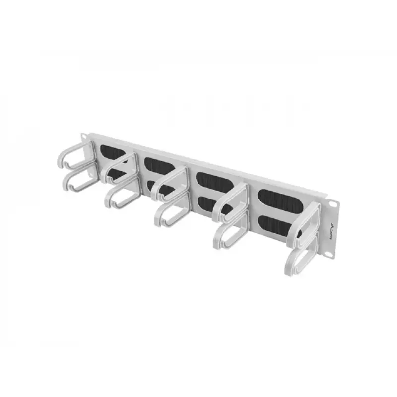 Lanberg 19 Zoll 2U Typ B horizontaler Kabelorganisator, Grau