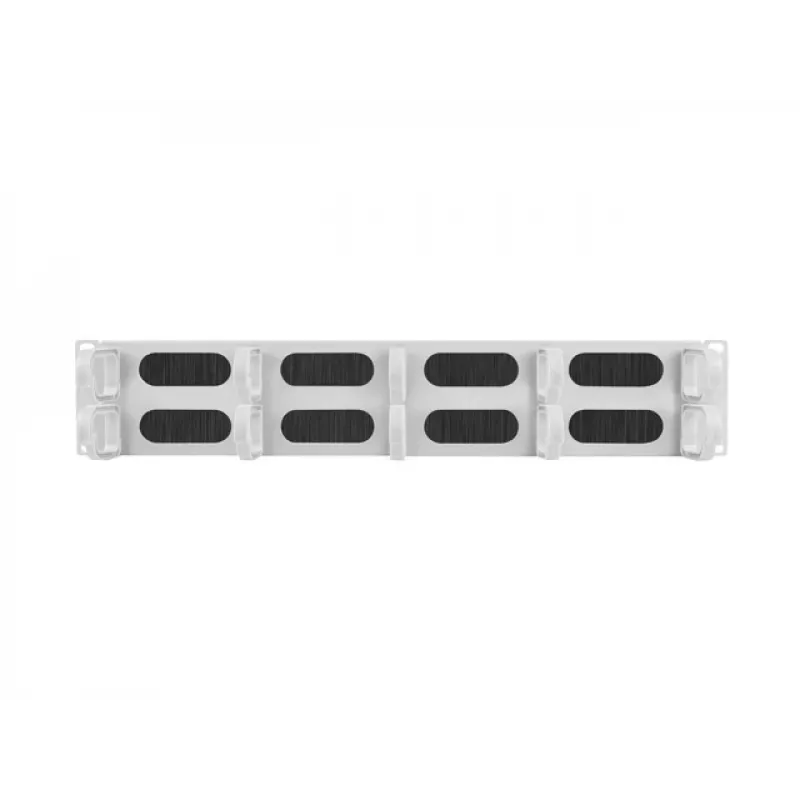 Lanberg 19 Zoll 2U Typ B horizontaler Kabelorganisator, Grau