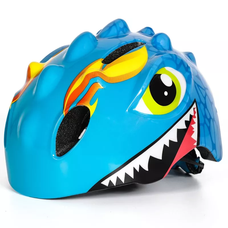 Wozinsky Kinder-Fahrradhelm, Drachenmotiv, Leichtgewicht, 50-54 cm, Blau