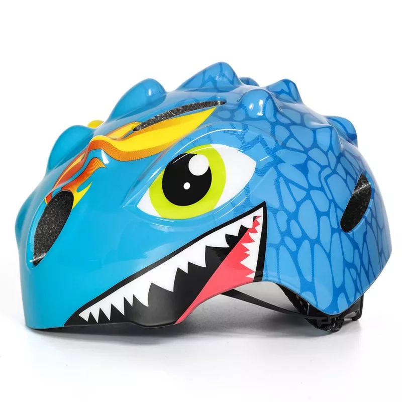 Wozinsky Kinder-Fahrradhelm, Drachenmotiv, Leichtgewicht, 50-54 cm, Blau