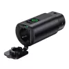 HURTEL V2L-Adapter Typ 2 auf Schuko 3500W mit Leistungsanzeige und Tasche - Schwarz