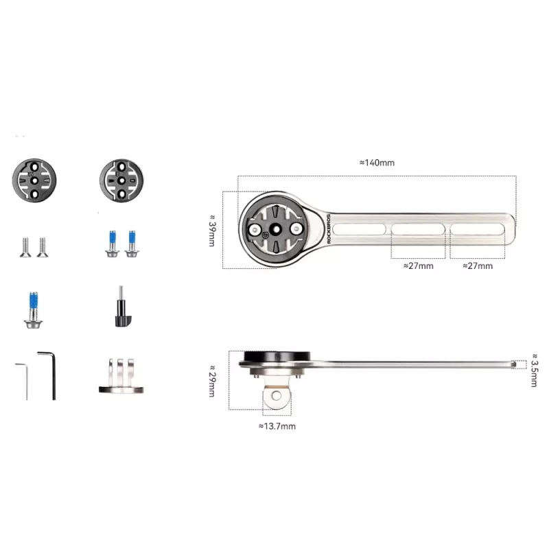 ROCKBROS FK-307T Titanium Alloy Fahrradcomputer-Halterung, Titan