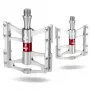ROCKBROS JT410 4.10 Flache Plattform-Fahrradpedale mit 4 Lagern - Silber