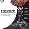 Rockbros M108 Hybrid-Fahrradpedale – Nylon-Verbundstoff, doppelseitig SPD & flache Plattform, Schwarz