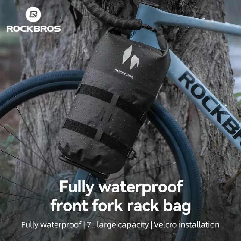 ROCKBROS AS-156 Wasserdichte Fahrrad-Gabeltasche 7L Schwarz