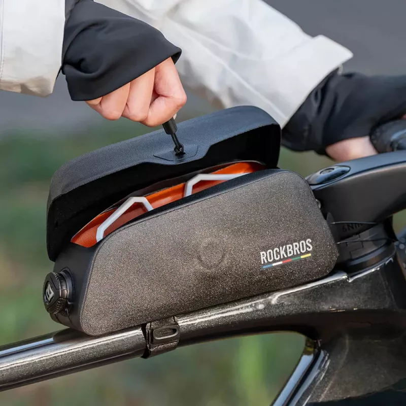 Rockbros AS-134 ROAD TO SKY Wasserdichte Fahrrad-Rahmentasche 0,6L - Schwarz