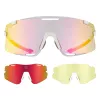 ROCKBROS SP338 Road to Sky Fahrradbrille mit Wechselgläsern - Creme