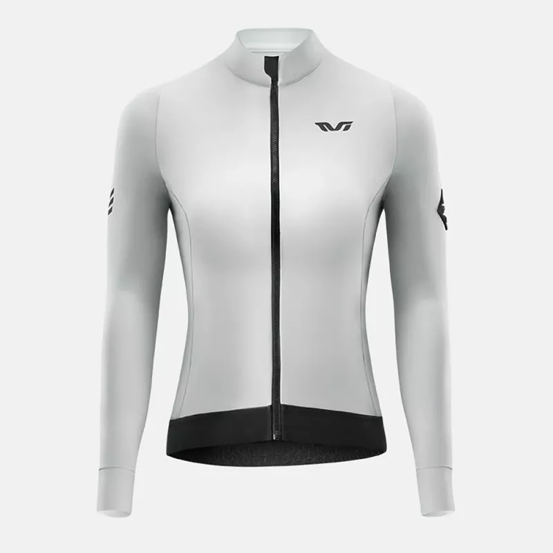 ROCKBROS Damen YDWT006 TVI isolierte Fahrradjacke für Herbst/Winter, Weiß-Grau, Größe M