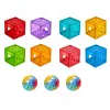 LEAN TOYS Magnetische Bausteine Würfel Kugelbahn Bunt 33 Teile