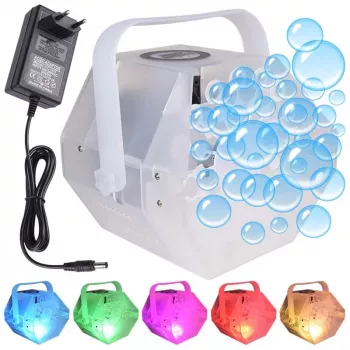 LIGHT4ME BUBBLE LED Kleiner effizienter Bubble-Maker mit RGB-Beleuchtung, Schwarz, 25W, 0,6L Tank