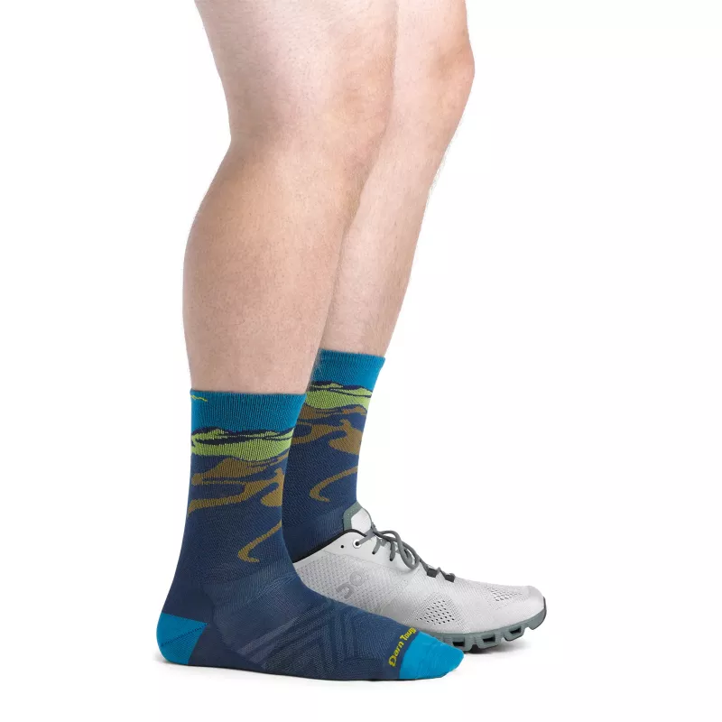 Darn Tough Ridge Runner Micro Crew Ultraleichte Laufsocken - Mitternacht