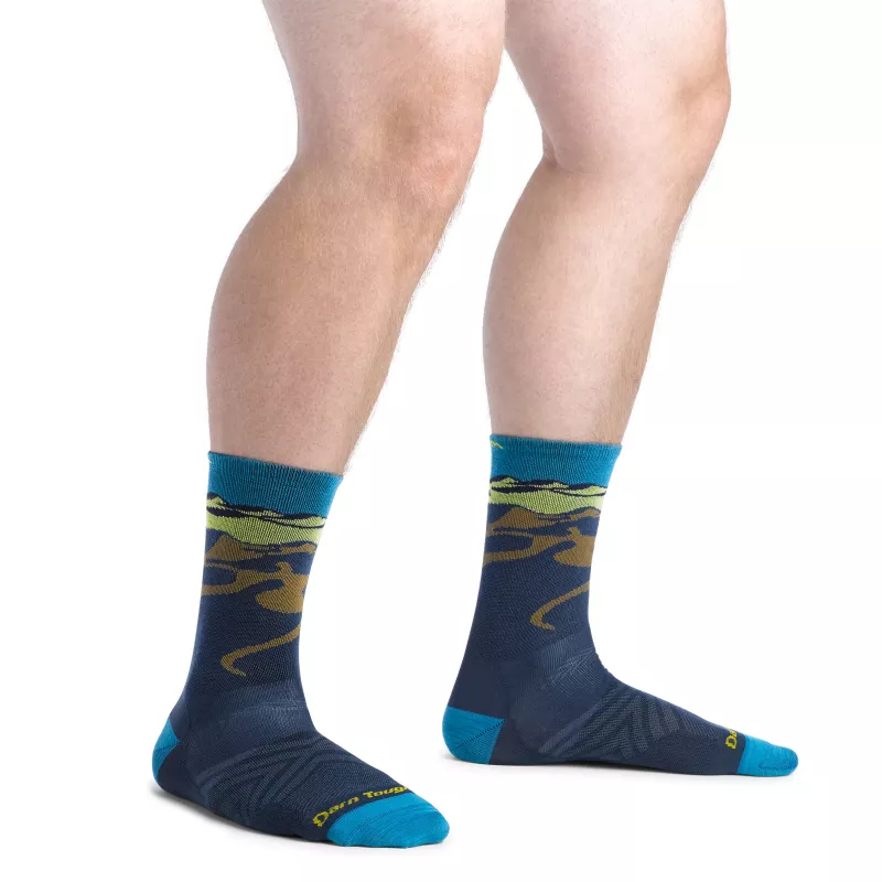 Darn Tough Ridge Runner Micro Crew Ultraleichte Laufsocken - Mitternacht