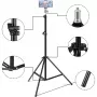 MOZOS ST-SELFIE Selfie-Stick-Stativ mit Bluetooth-Fernauslöser für Smartphones, 68 cm, Schwarz
