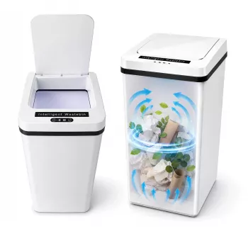 MOZOS FH-2 Weißer automatischer Sensor-Mülleimer 35L