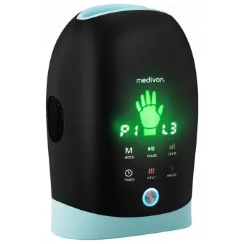 MEDIVON Hand Max Hand- und Handgelenk-Massagegerät mit Wärme, Schwarz