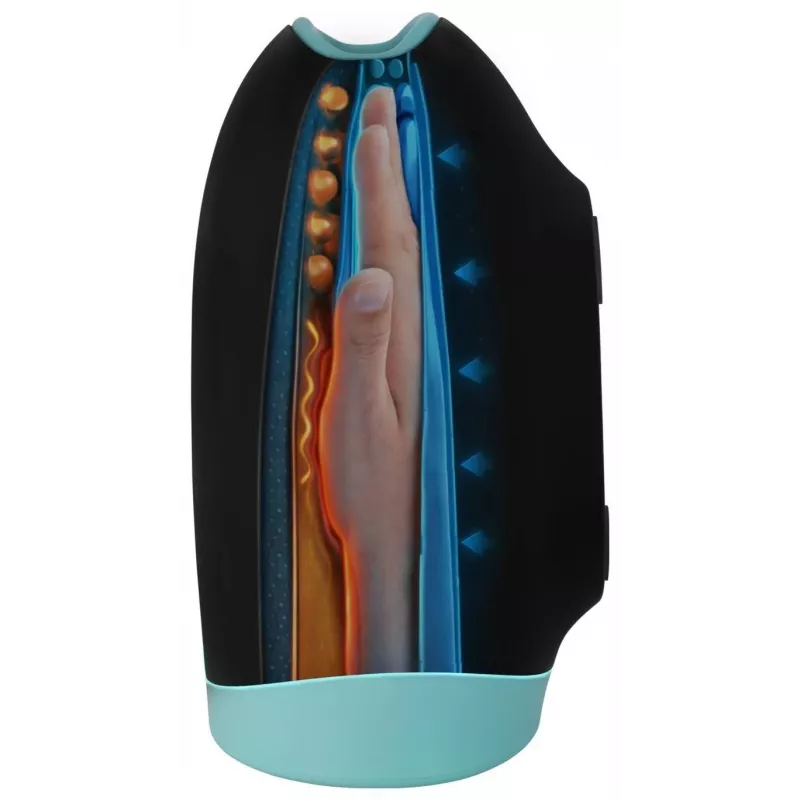 MEDIVON Hand Max Hand- und Handgelenk-Massagegerät mit Wärme, Schwarz
