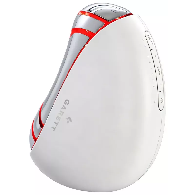 Garett Beauty Glow Stone Weiß – Elektronischer Gesichtsmassager mit Wärme und Vibration