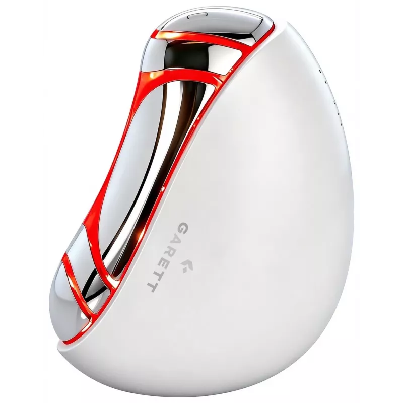 Garett Beauty Glow Stone Weiß – Elektronischer Gesichtsmassager mit Wärme und Vibration
