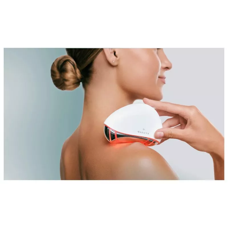 Garett Beauty Glow Stone Weiß – Elektronischer Gesichtsmassager mit Wärme und Vibration