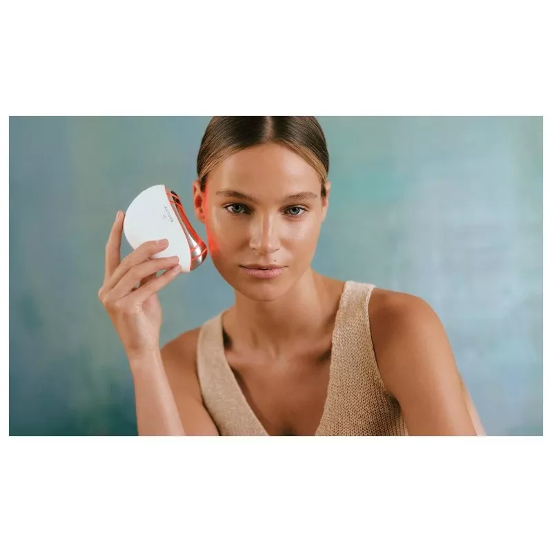 Garett Beauty Glow Stone Weiß – Elektronischer Gesichtsmassager mit Wärme und Vibration