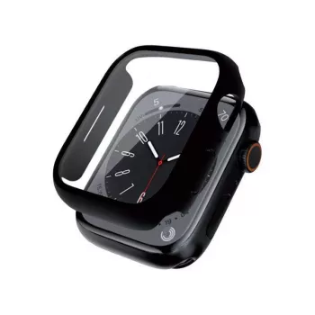 Crong Hybrid Watch Case für Apple Watch 44mm (Schwarz)