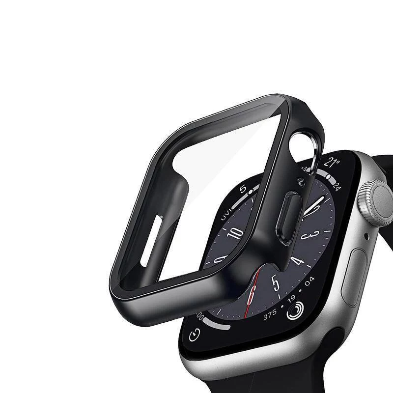 Crong Hybrid Watch Case für Apple Watch 44mm (Schwarz)