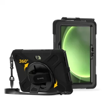 Crong Defender Plus Robustes Case für Samsung Galaxy Tab Active5 Pro 10,1 Zoll – Schwarz