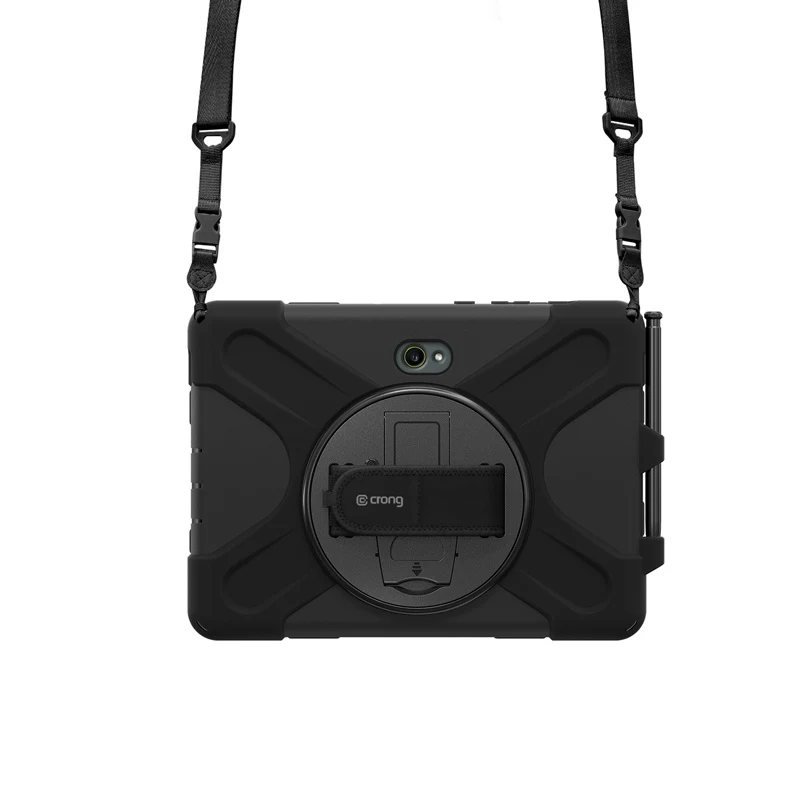 Crong Defender Plus Robustes Case für Samsung Galaxy Tab Active5 Pro 10,1 Zoll – Schwarz