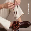 Crong Phone Charm Lanyard - Schildpattmuster Perlenband